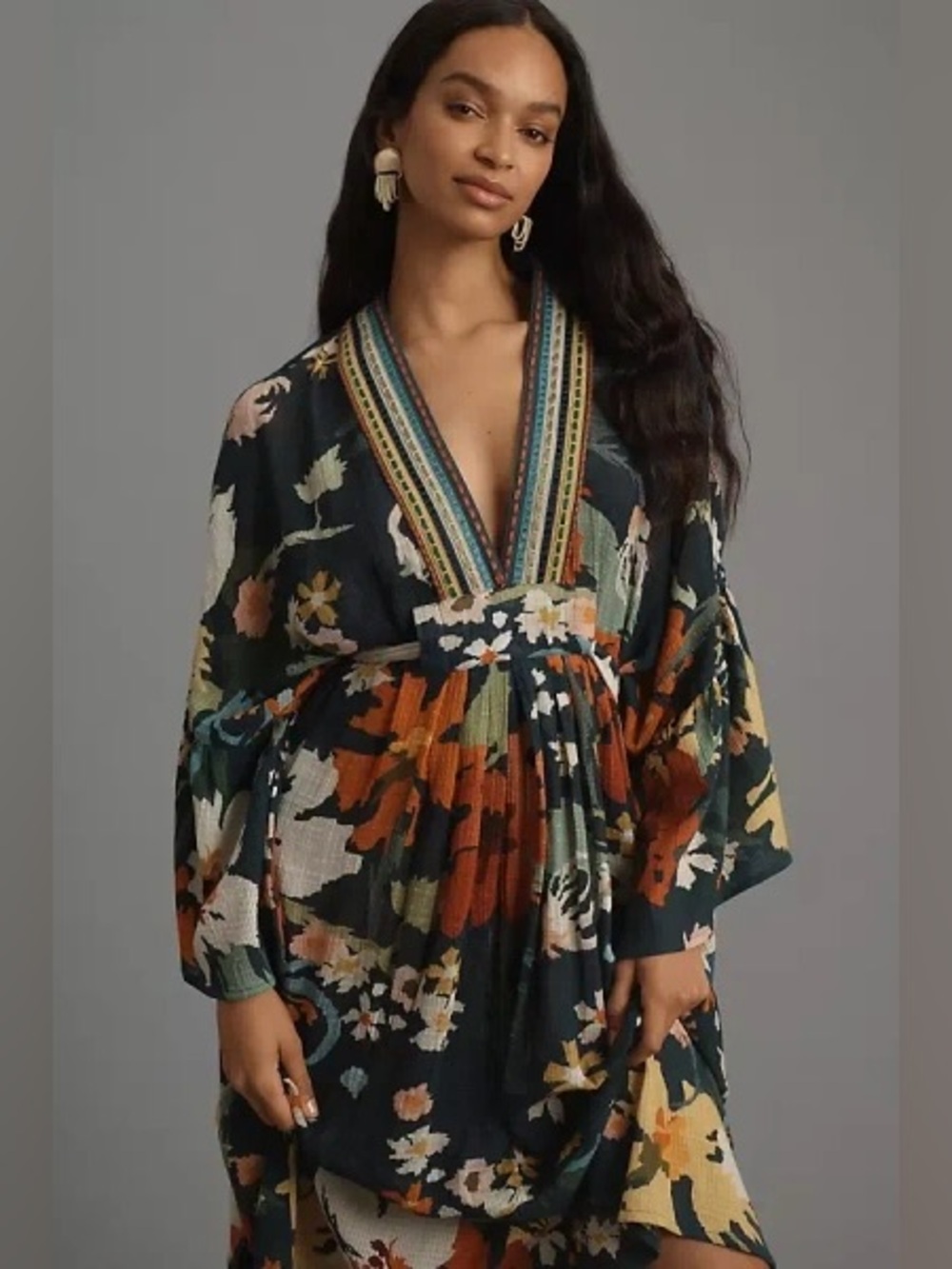 Conditions Apply Anthropologie Floral Kaftan